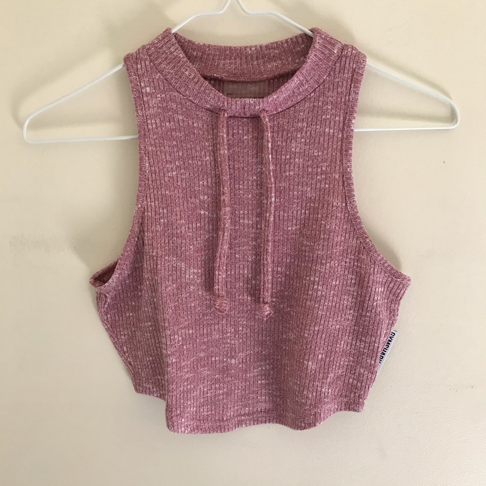 GymShark Slounge crop top: Dusky Pink Marl